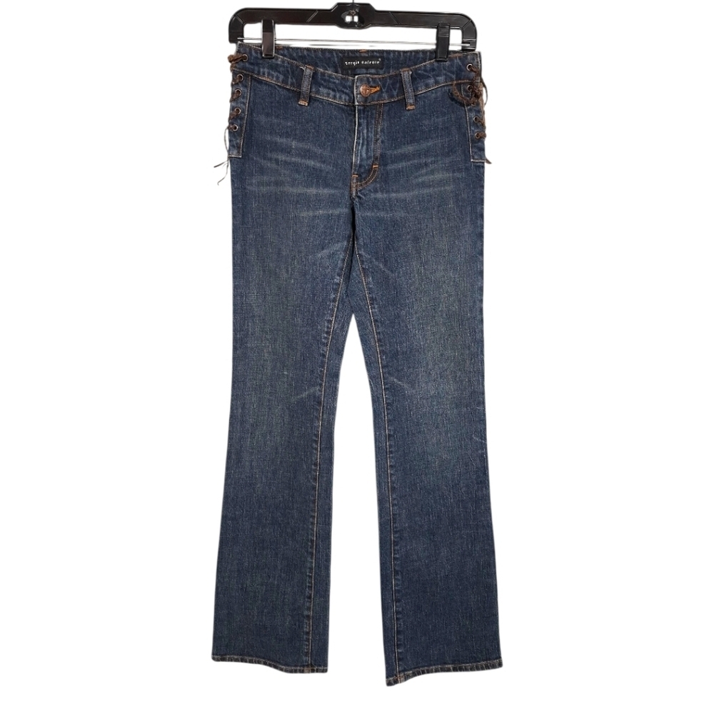 VTG Sergio Valente Flared Bootcut Denim Jean Women 26 Western femme Laced Y2K